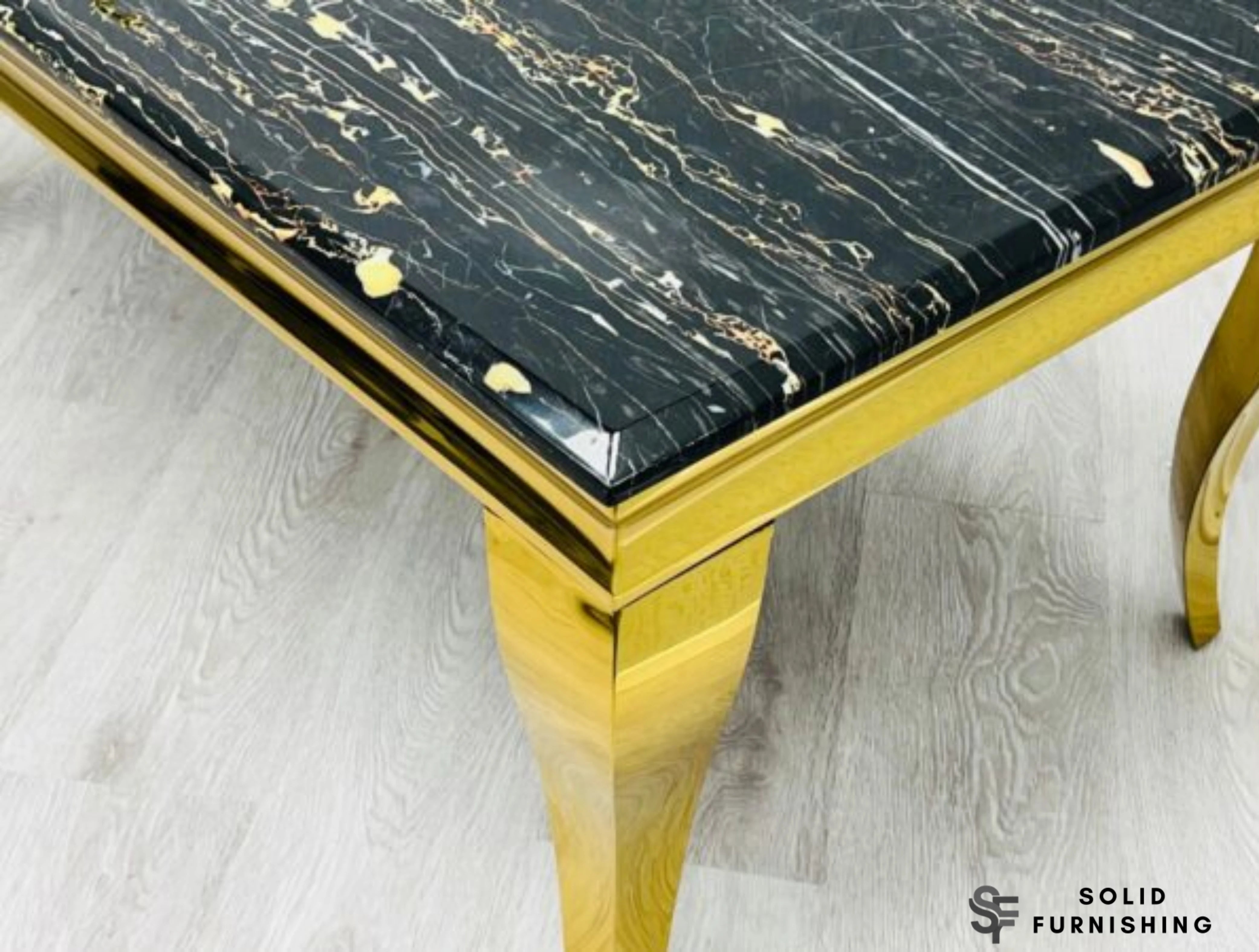 Sofia Black & Gold Marble Coffee Table – Luxury Living Room Statement Table