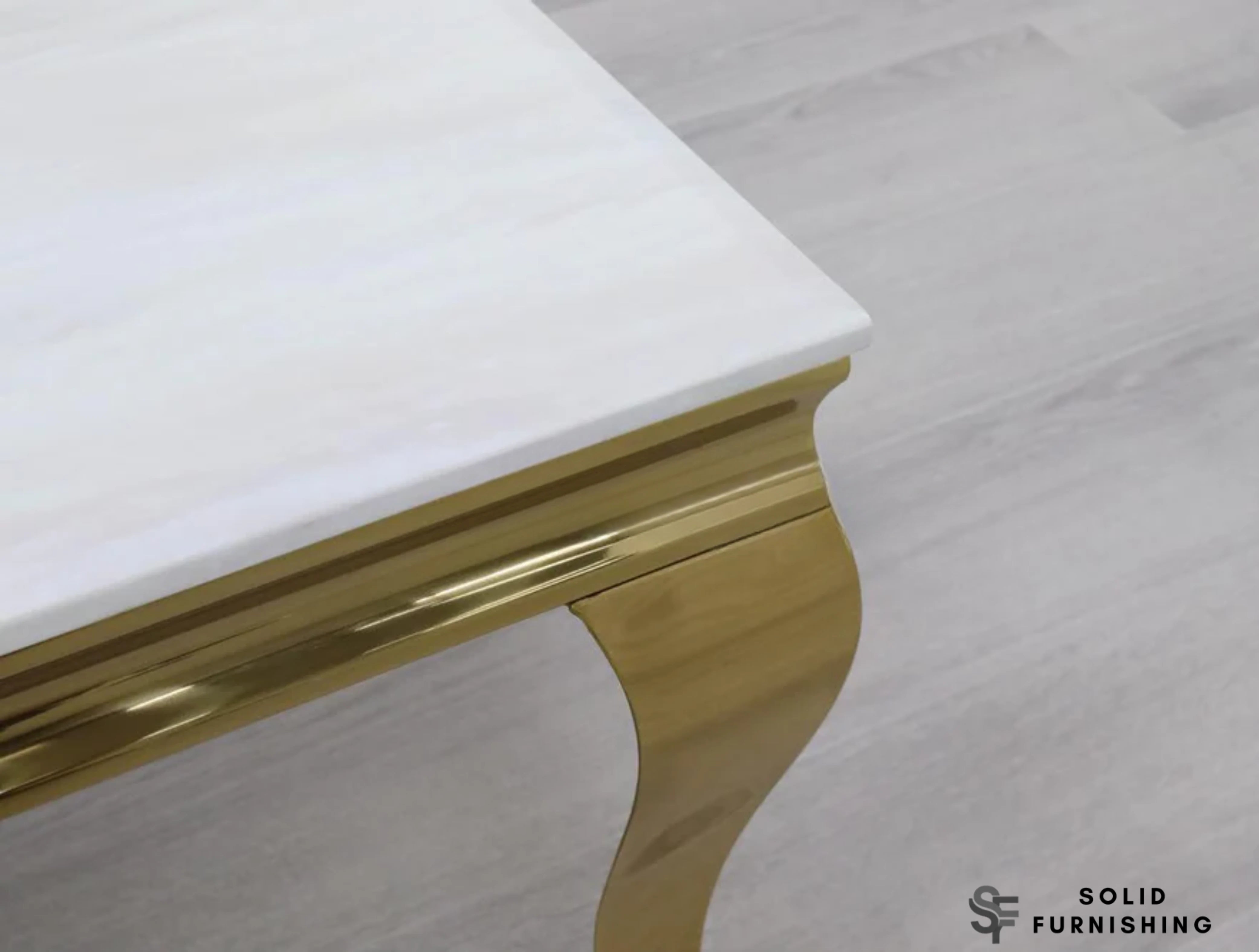 Sofia Cream & Gold Marble Coffee Table – Luxury Engineered Marble Centre Table