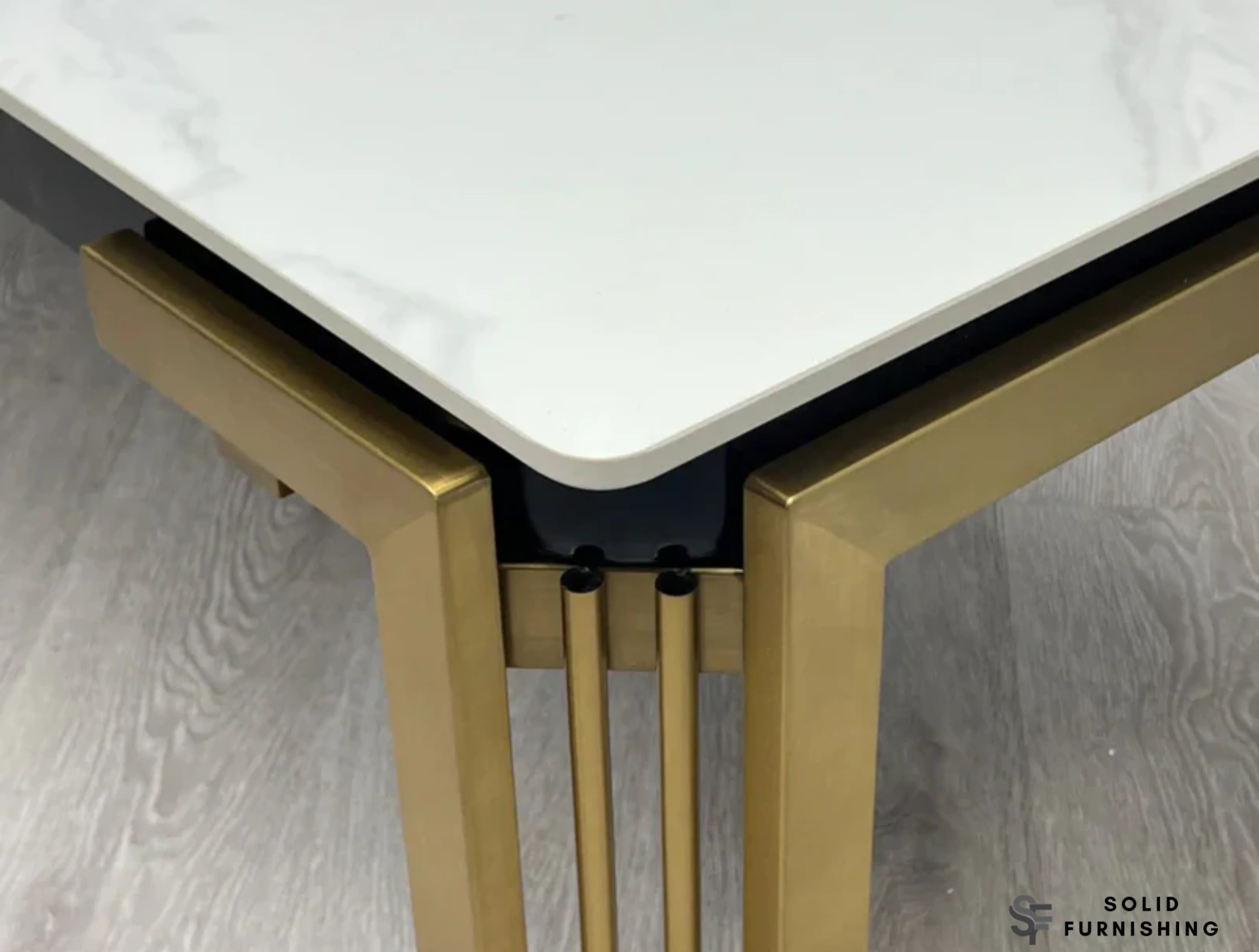 Sorrento Ceramic Gold Coffee Table – Cream & Gold