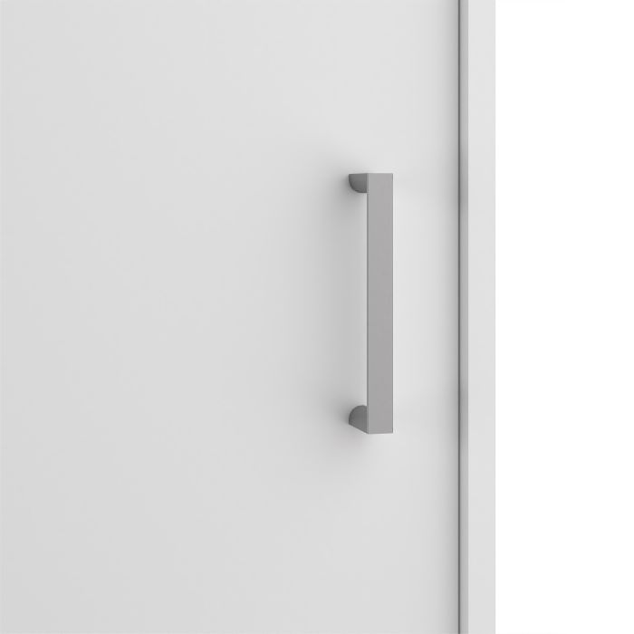 Space White 2 Sliding Door Wardrobe – Compact Bedroom Storage Wardrobe