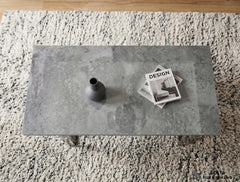 Tokyo Grey Coffee Table – Minimalist Chrome Frame Centre Table