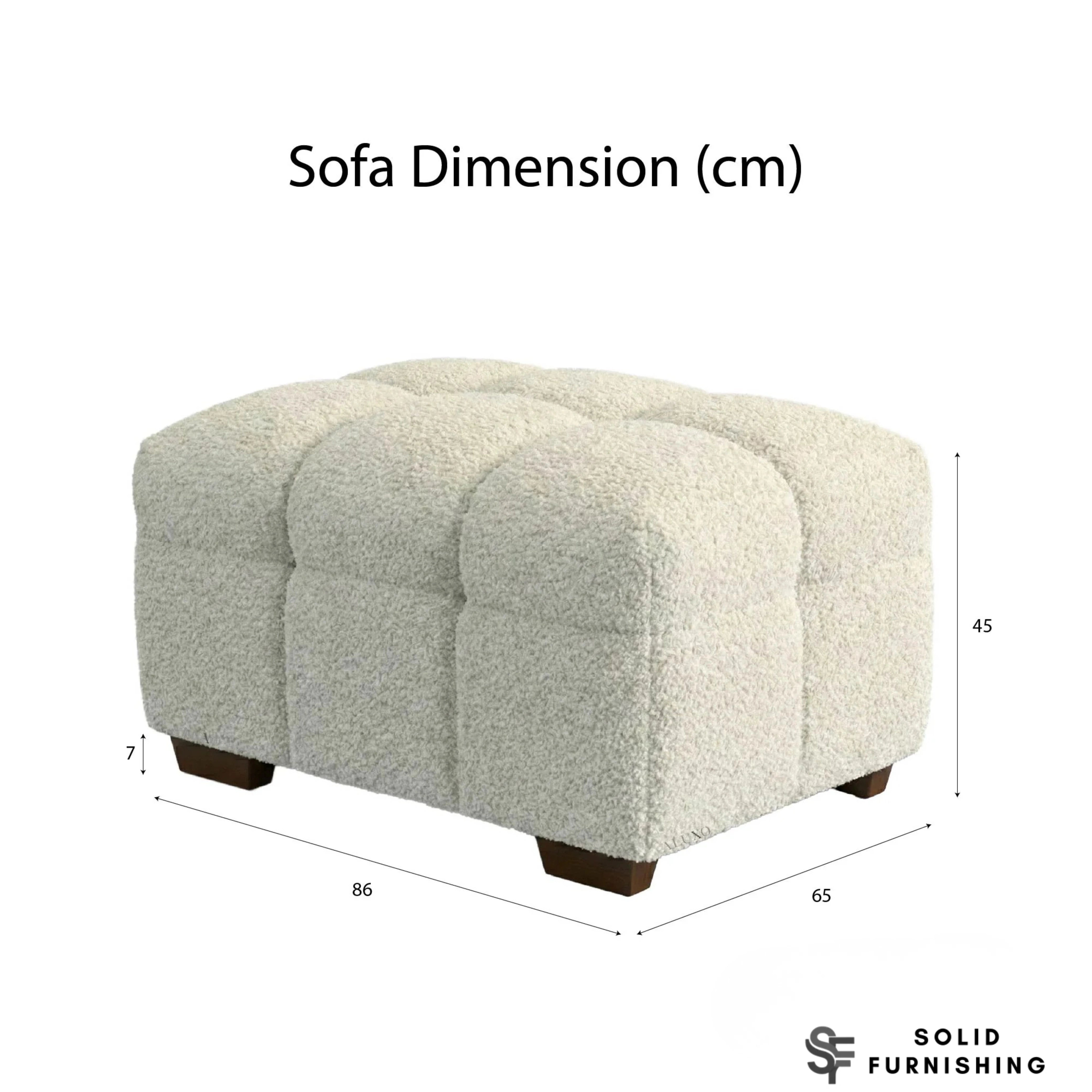 Tribeca Bubble Bouclé Sofa Set – Oatmeal Beige 3 Seater, 4 Seater, Armchair & Footstool