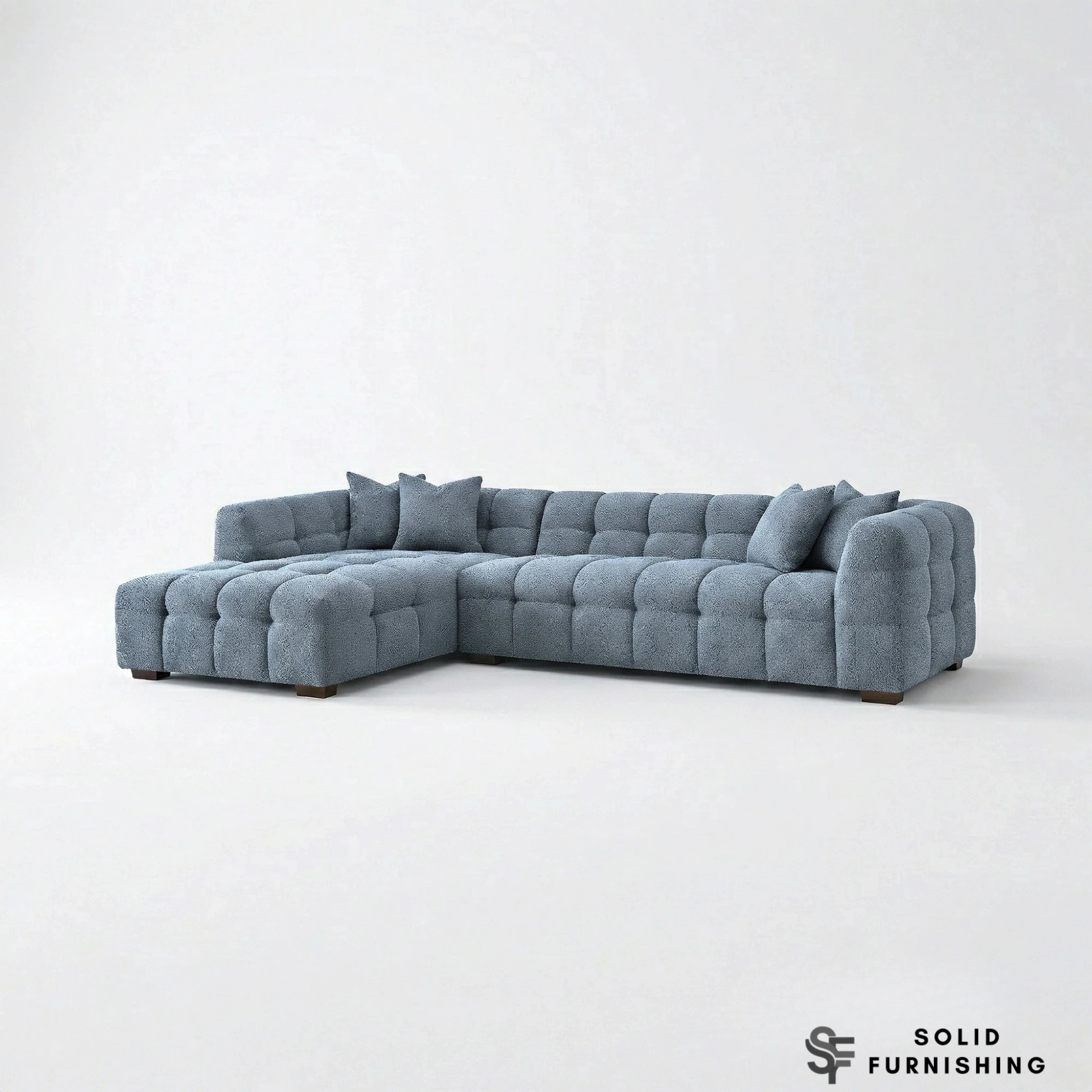 Tribeca Bubble Iron Grey Bouclé Corner Sofa | Right Hand / Left Hand Facing