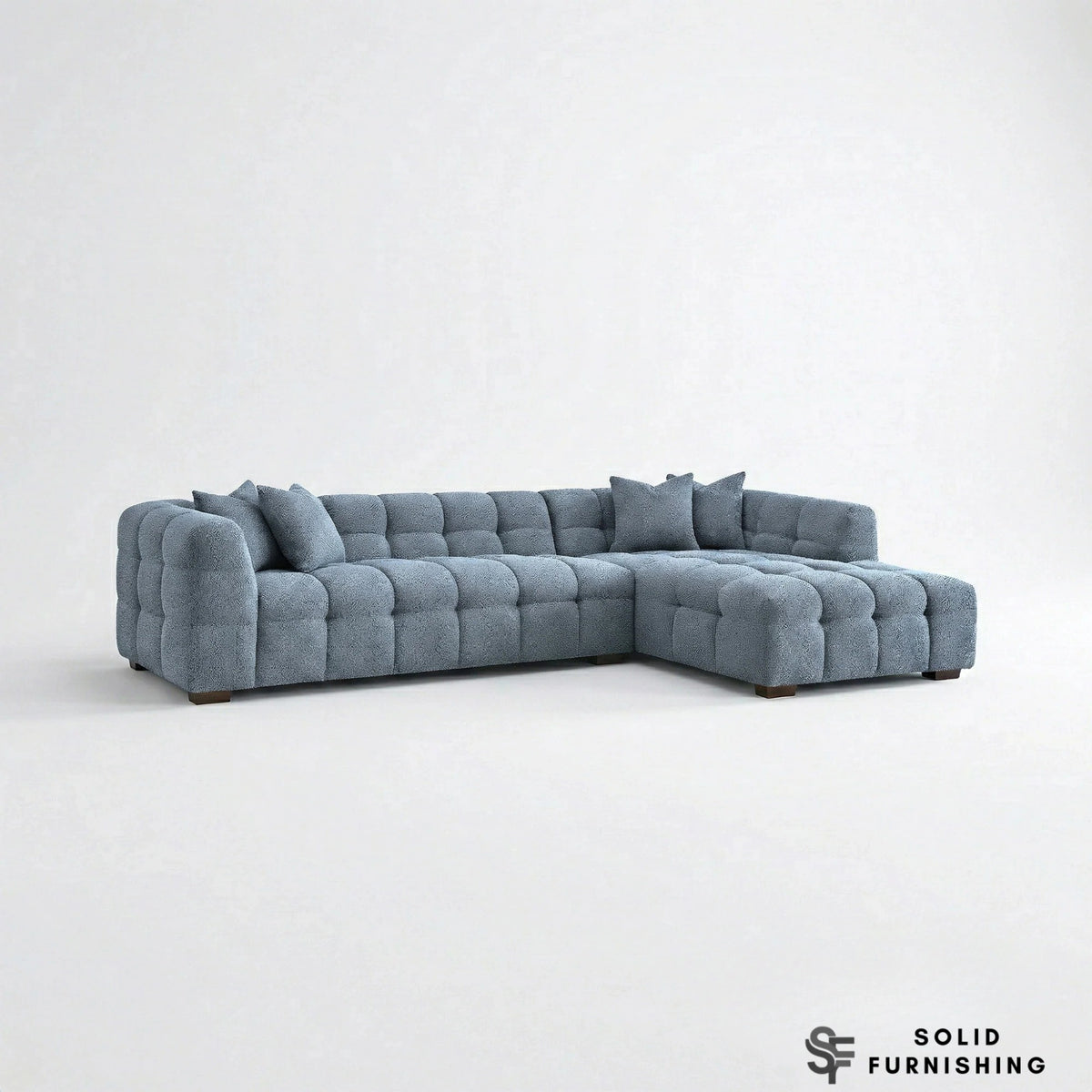 Tribeca Bubble Iron Grey Bouclé Corner Sofa | Right Hand / Left Hand Facing