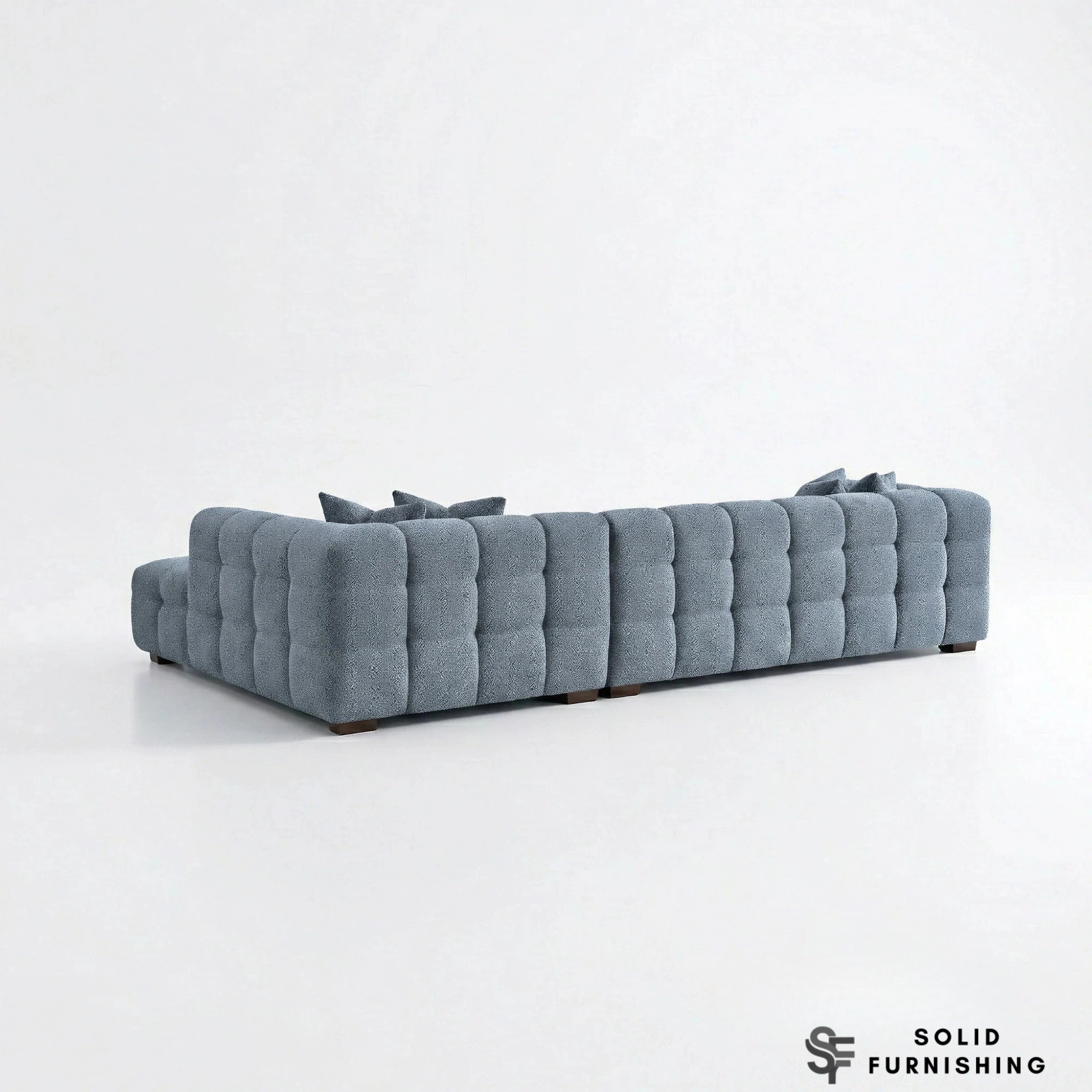 Tribeca Bubble Iron Grey Bouclé Corner Sofa | Right Hand / Left Hand Facing