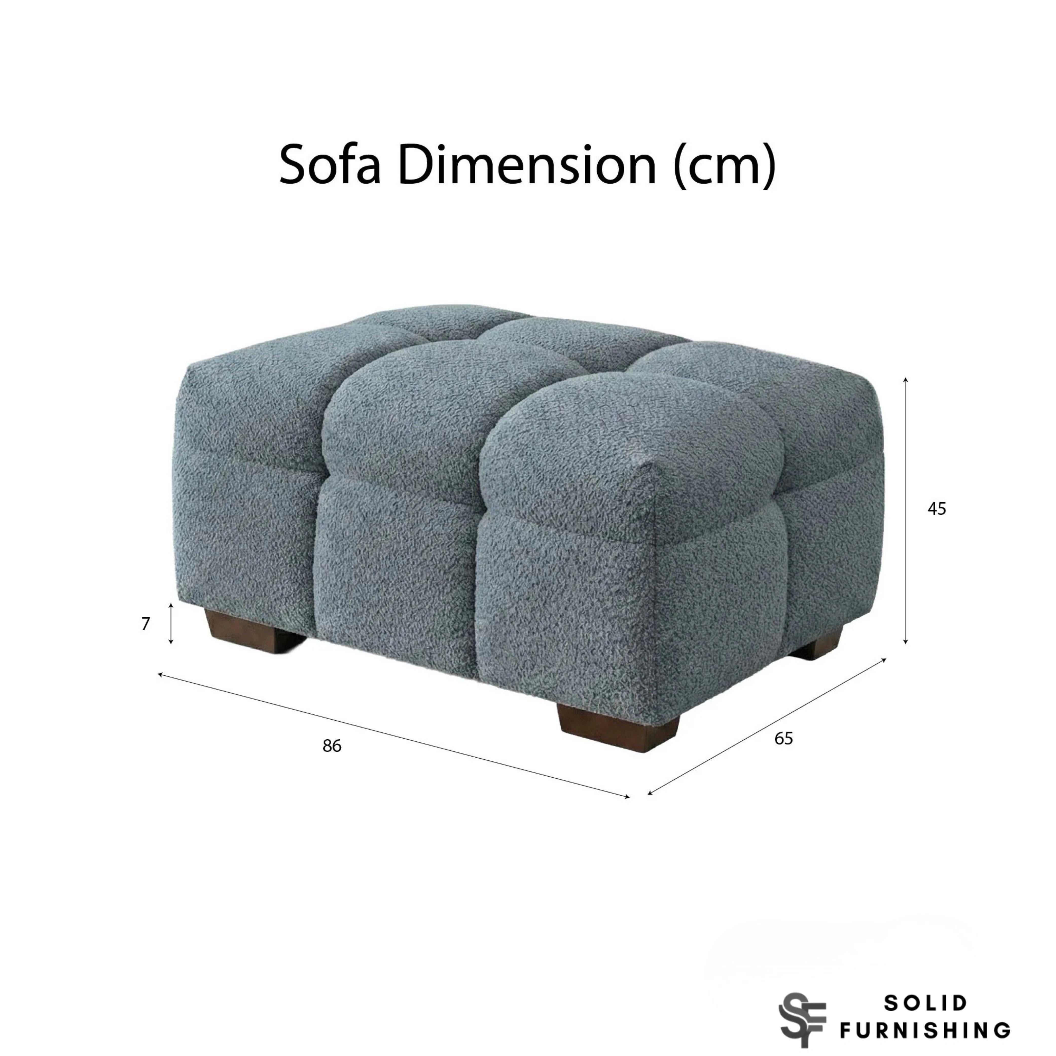 Tribeca Bubble Iron Grey Bouclé Corner Sofa | Right Hand / Left Hand Facing