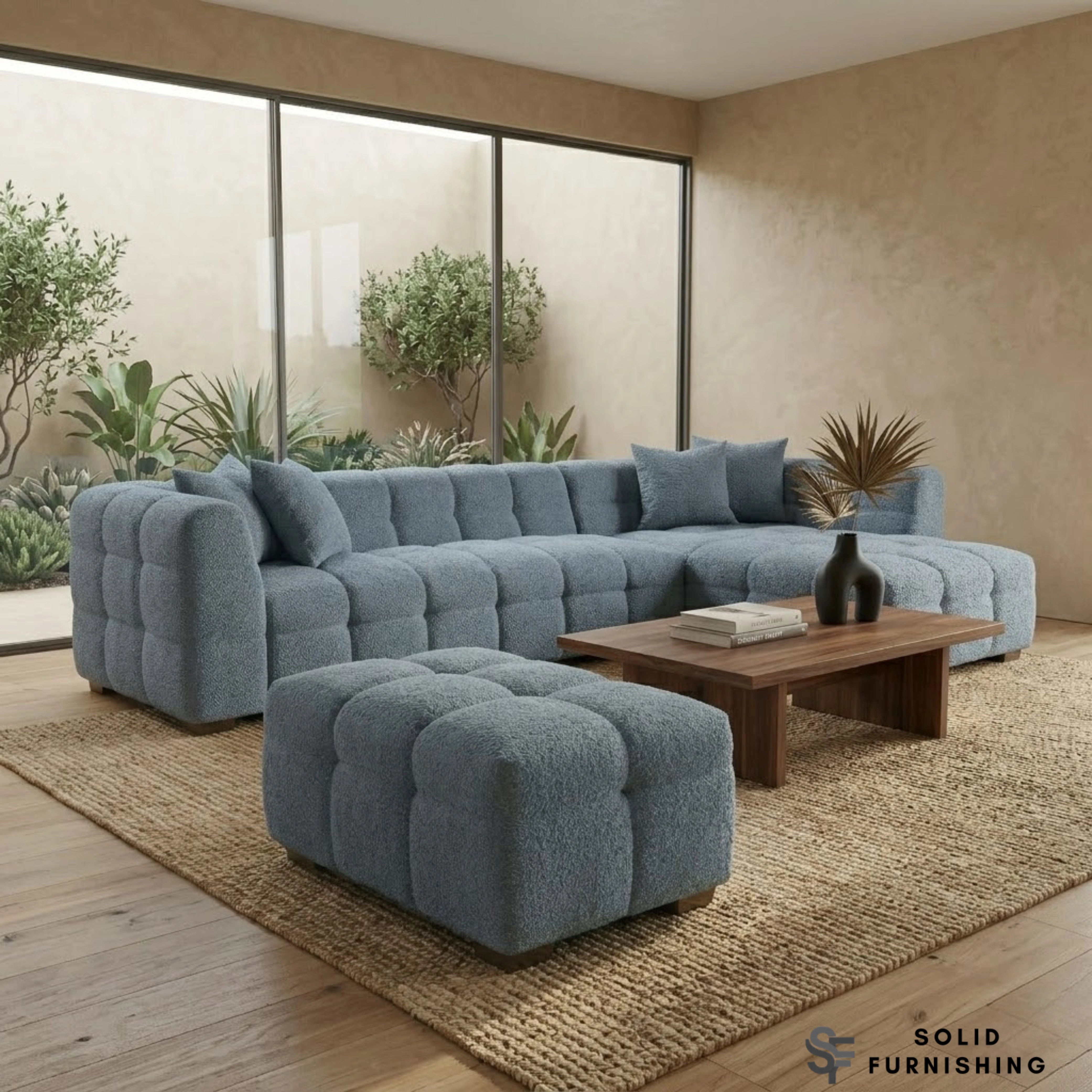 Tribeca Bubble Iron Grey Bouclé Corner Sofa | Right Hand / Left Hand Facing