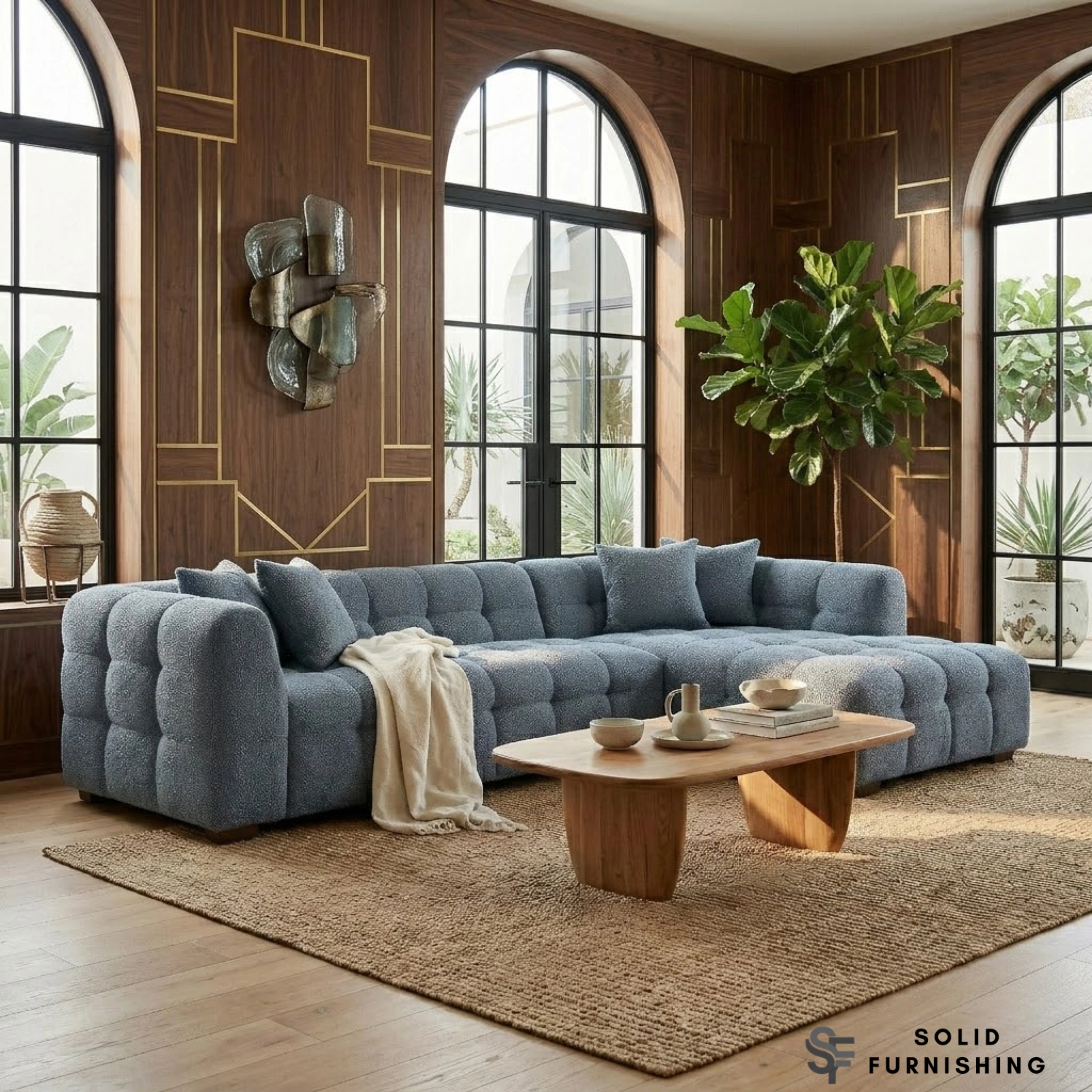 Tribeca Bubble Iron Grey Bouclé Corner Sofa | Right Hand / Left Hand Facing