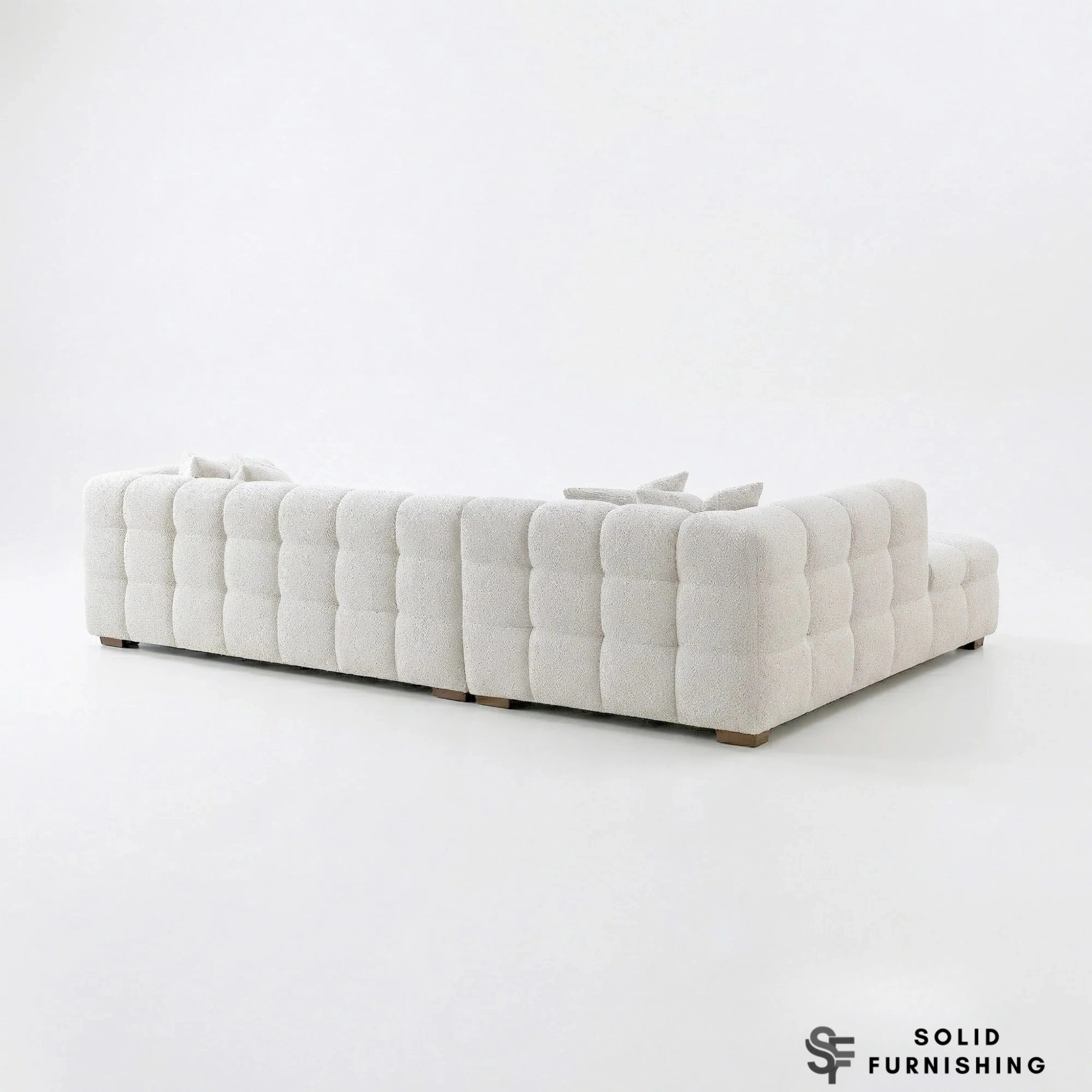 Tribeca Bubble Right Hand / Left Hand Facing Corner Sofa – Oatmeal Beige Bouclé