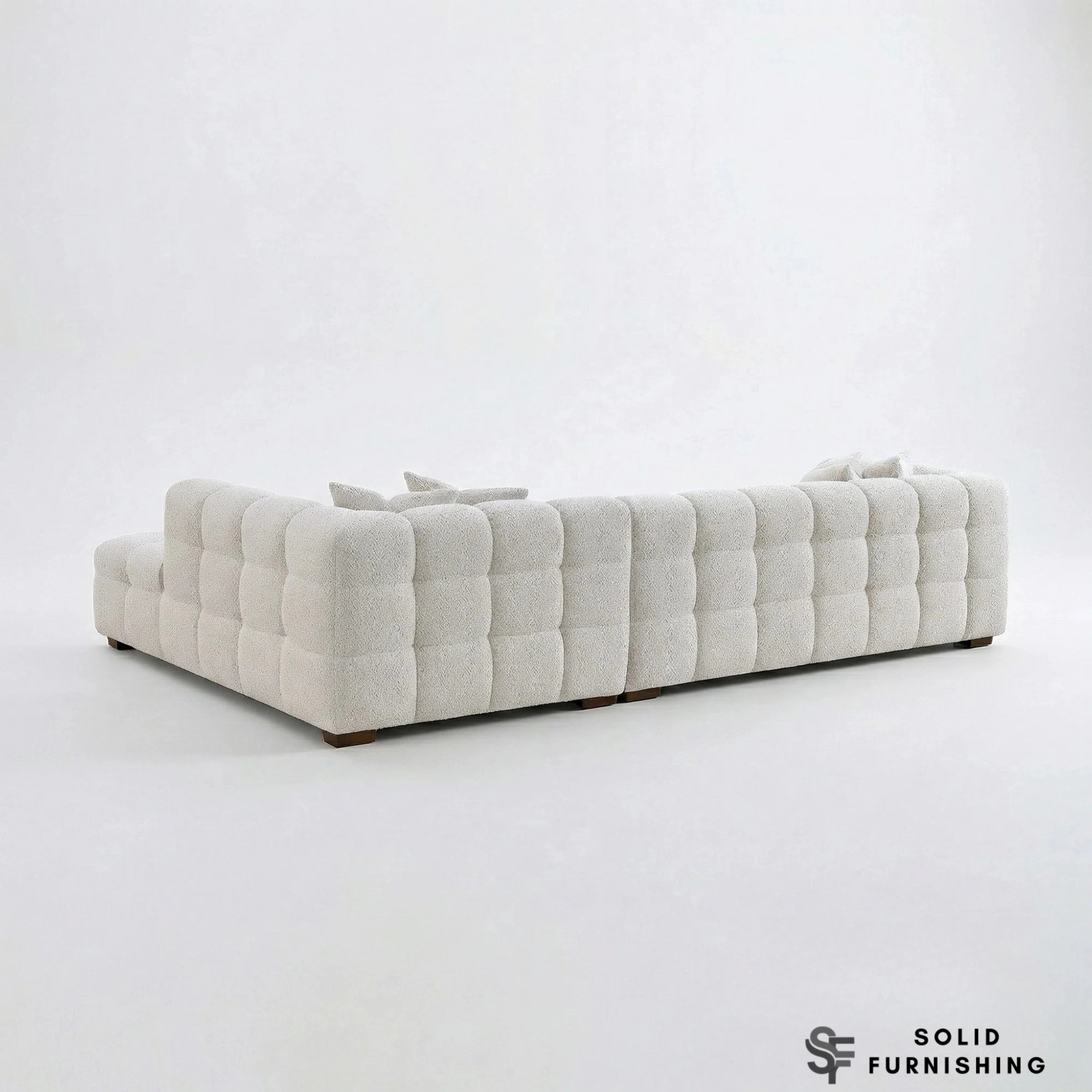 Tribeca Bubble Right Hand / Left Hand Facing Corner Sofa – Oatmeal Beige Bouclé
