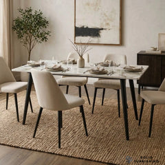 Venice Ceramic Dining Table – Chanel or Kasi Gold Top with Black Legs