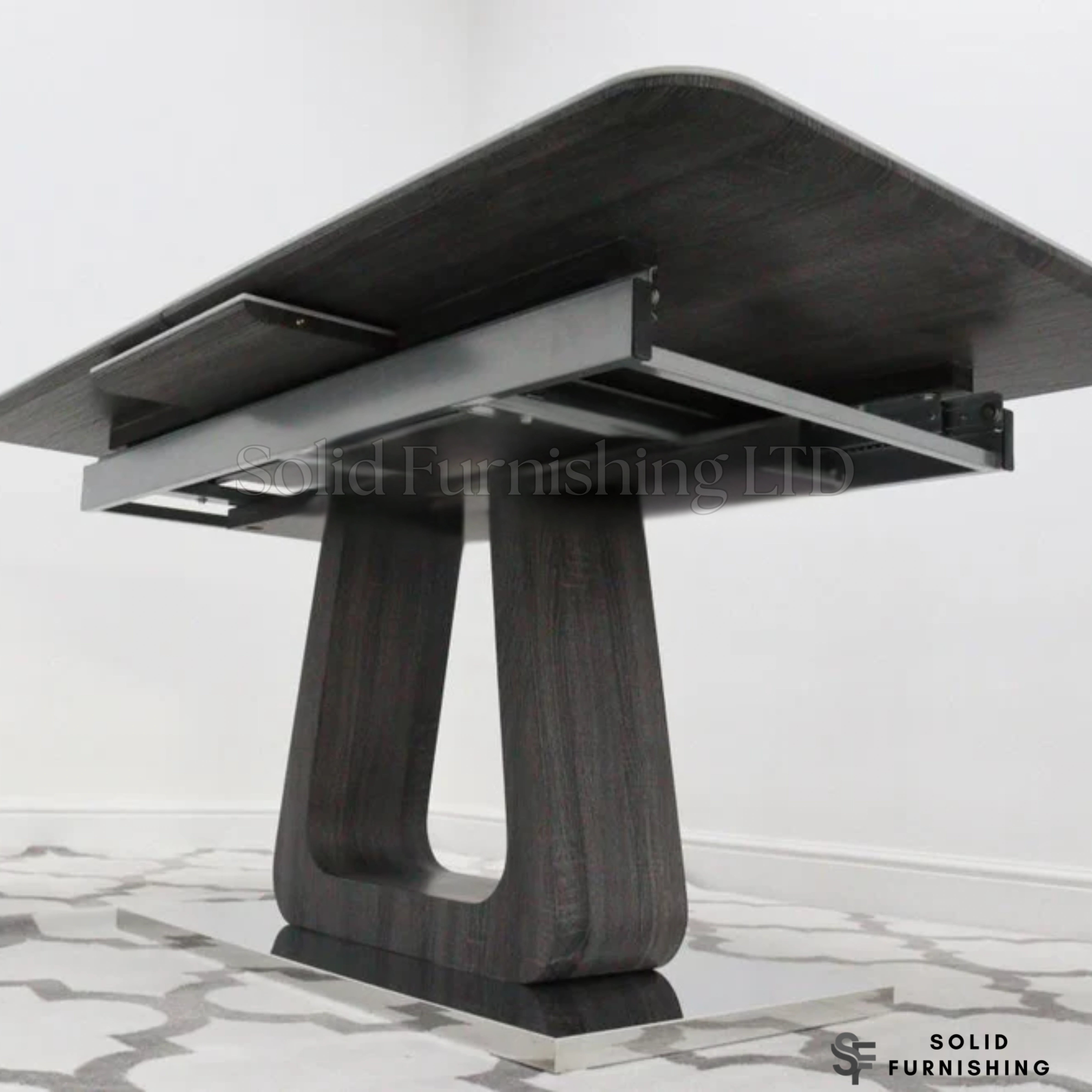 Zermatt Extendable Grey Ceramic Dining Table – 160cm to 200cm