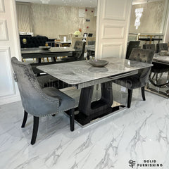 Zermatt Extendable Grey Ceramic Dining Table – 160cm to 200cm