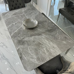 Zermatt Extendable Grey Ceramic Dining Table – 160cm to 200cm
