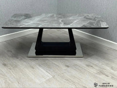 Zermatt Grey Ceramic Coffee Table – Modern Rectangular Centre Table