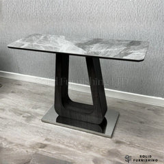 Zermatt Grey Ceramic Console Table – Modern Hallway Table