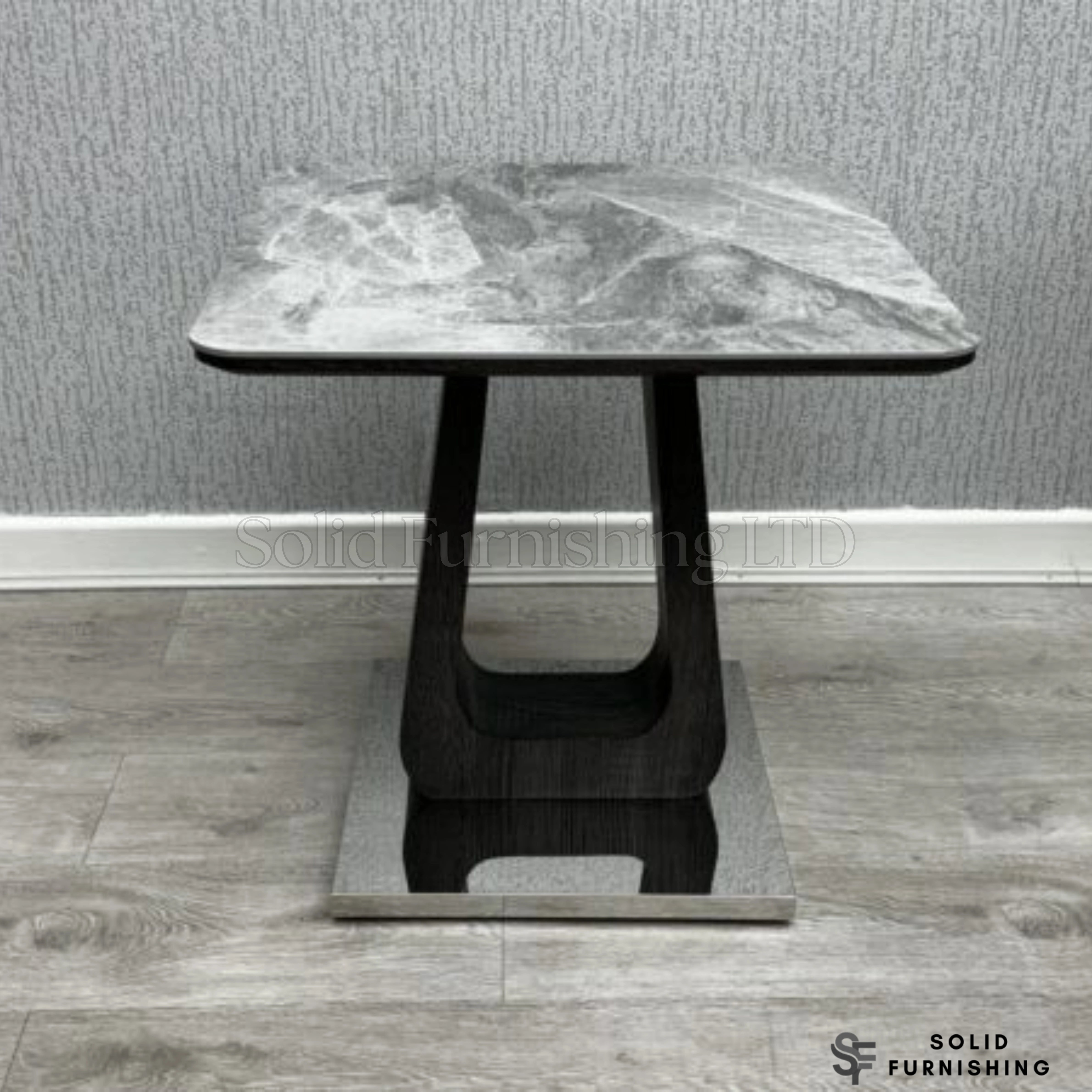 Zermatt Grey Ceramic Side Table